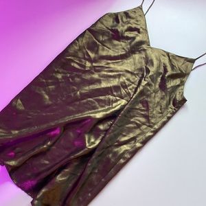 Aritzia Wilfred Free Gold Vivienne Shift Dress